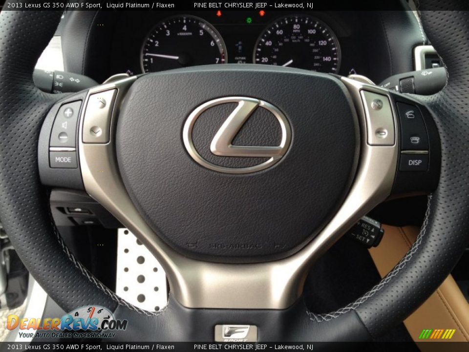 2013 Lexus GS 350 AWD F Sport Liquid Platinum / Flaxen Photo #32