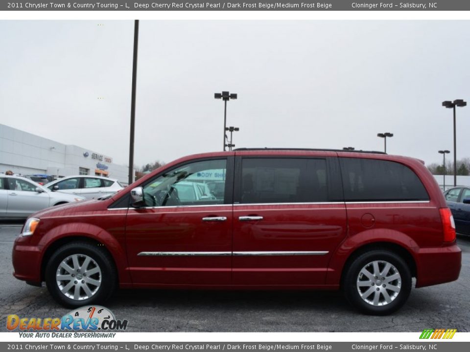 2011 Chrysler Town & Country Touring - L Deep Cherry Red Crystal Pearl / Dark Frost Beige/Medium Frost Beige Photo #6