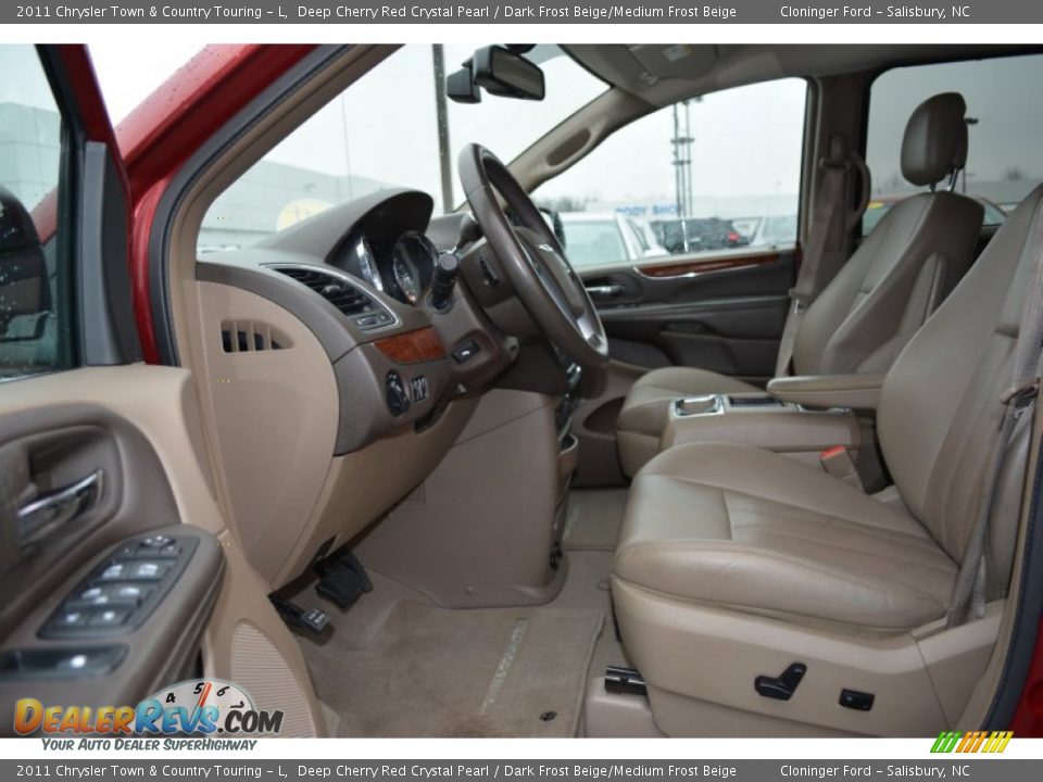 2011 Chrysler Town & Country Touring - L Deep Cherry Red Crystal Pearl / Dark Frost Beige/Medium Frost Beige Photo #9
