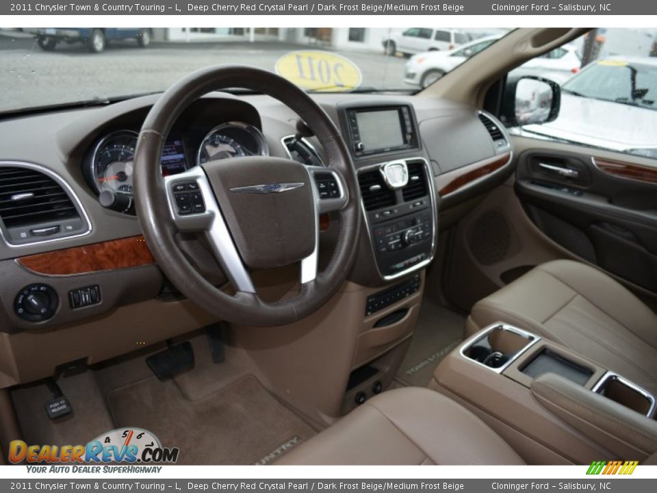 2011 Chrysler Town & Country Touring - L Deep Cherry Red Crystal Pearl / Dark Frost Beige/Medium Frost Beige Photo #10