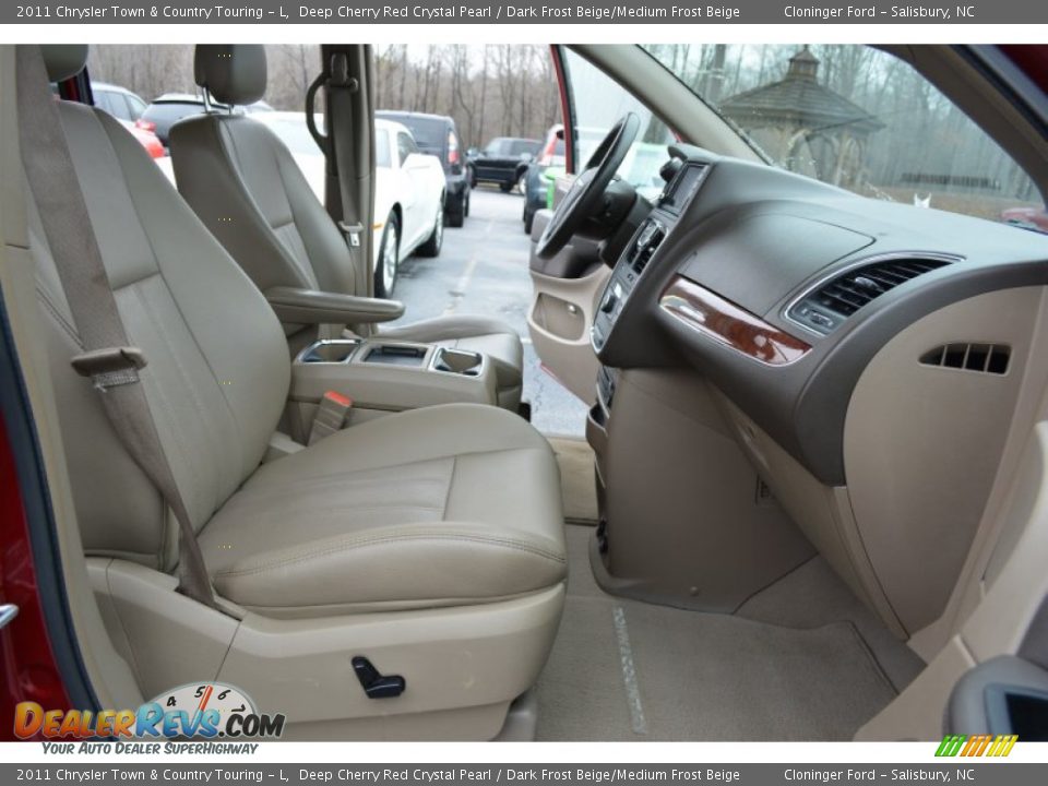 2011 Chrysler Town & Country Touring - L Deep Cherry Red Crystal Pearl / Dark Frost Beige/Medium Frost Beige Photo #13