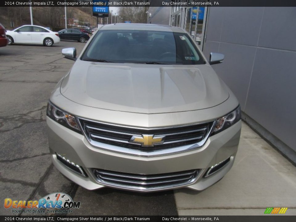 2014 Chevrolet Impala LTZ Champagne Silver Metallic / Jet Black/Dark Titanium Photo #8