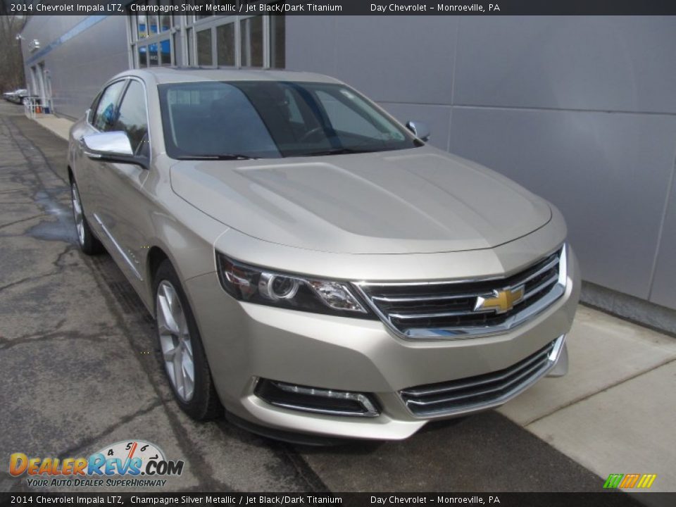 2014 Chevrolet Impala LTZ Champagne Silver Metallic / Jet Black/Dark Titanium Photo #9