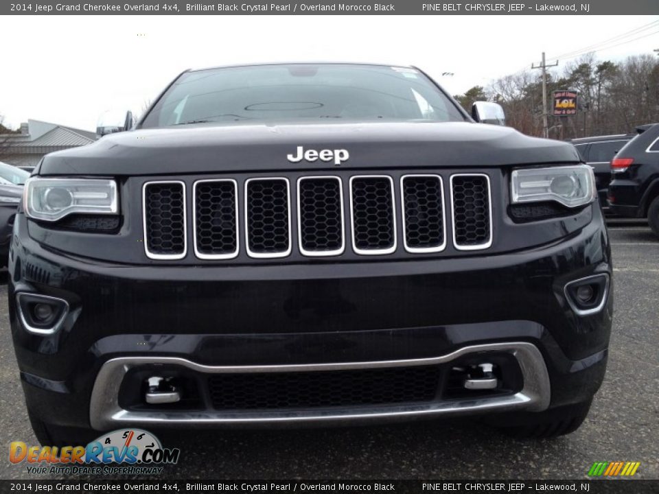 2014 Jeep Grand Cherokee Overland 4x4 Brilliant Black Crystal Pearl / Overland Morocco Black Photo #2