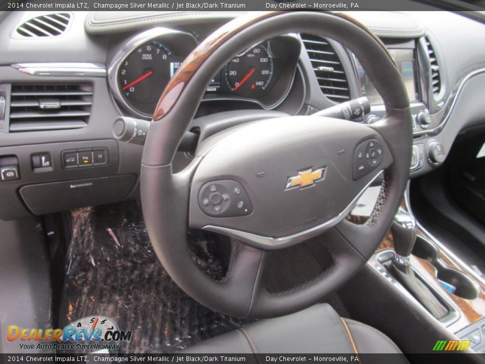 2014 Chevrolet Impala LTZ Champagne Silver Metallic / Jet Black/Dark Titanium Photo #14
