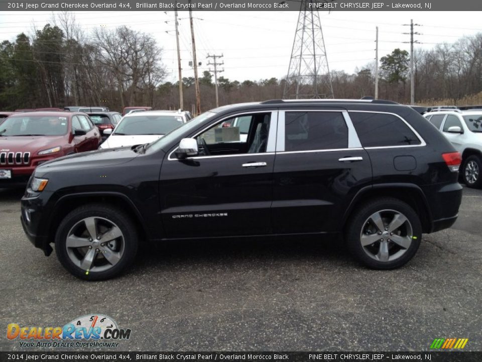 2014 Jeep Grand Cherokee Overland 4x4 Brilliant Black Crystal Pearl / Overland Morocco Black Photo #3