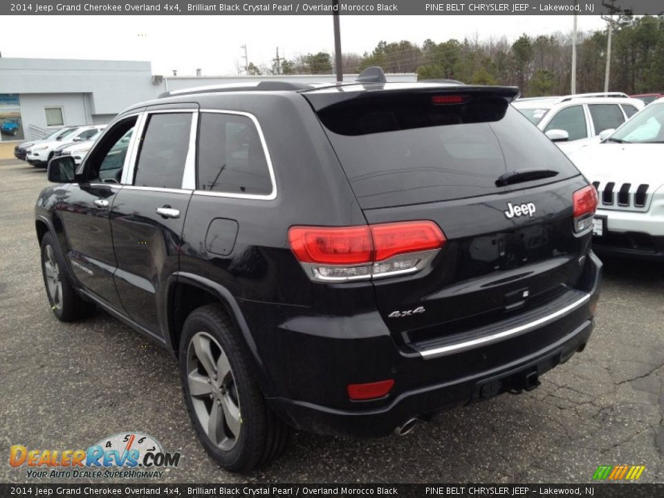 2014 Jeep Grand Cherokee Overland 4x4 Brilliant Black Crystal Pearl / Overland Morocco Black Photo #4