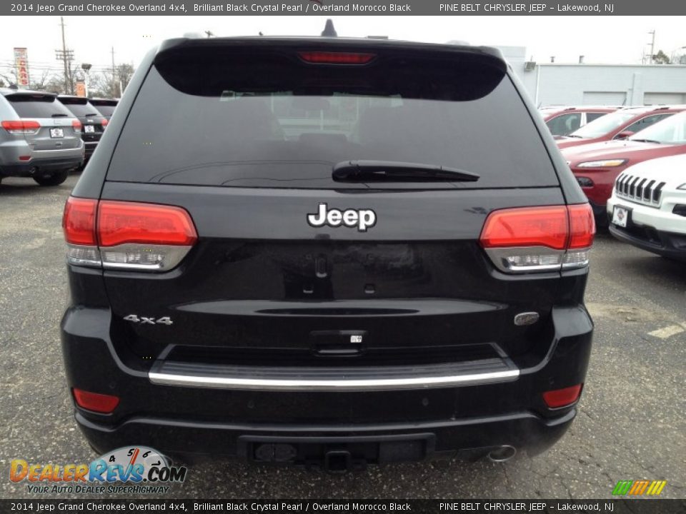 2014 Jeep Grand Cherokee Overland 4x4 Brilliant Black Crystal Pearl / Overland Morocco Black Photo #5