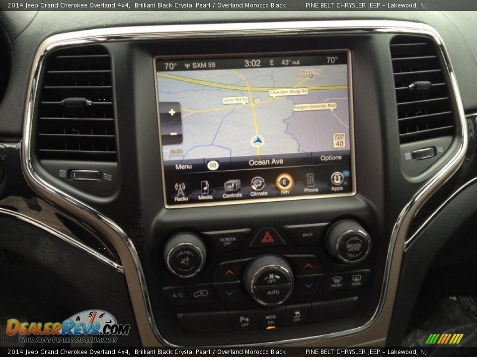 2014 Jeep Grand Cherokee Overland 4x4 Brilliant Black Crystal Pearl / Overland Morocco Black Photo #10