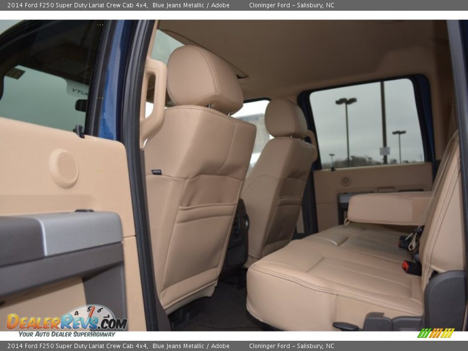 2014 Ford F250 Super Duty Lariat Crew Cab 4x4 Blue Jeans Metallic / Adobe Photo #9