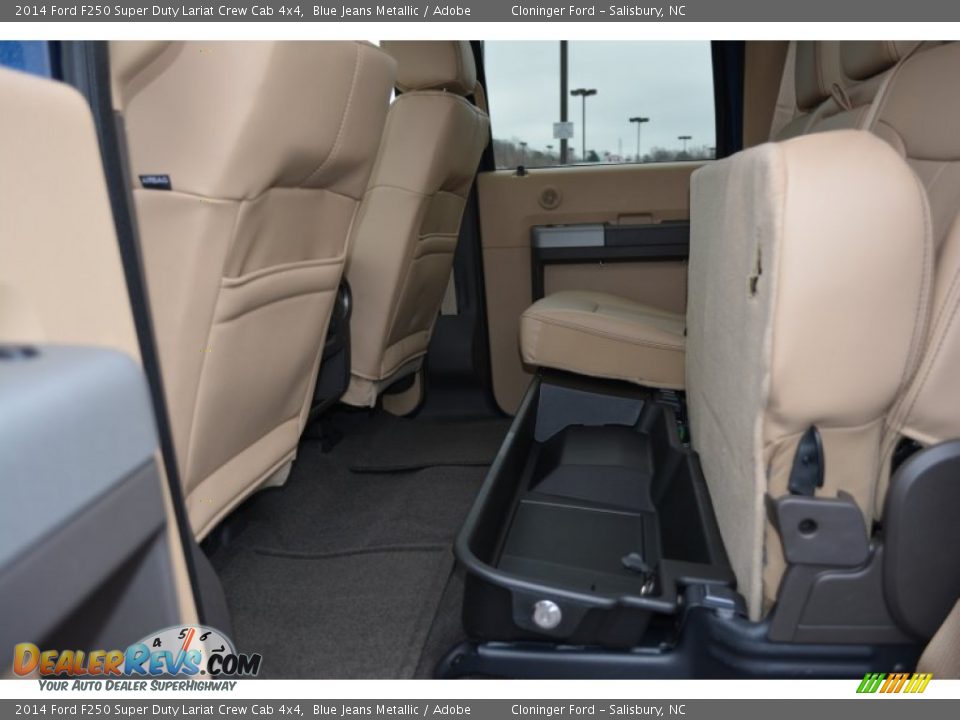2014 Ford F250 Super Duty Lariat Crew Cab 4x4 Blue Jeans Metallic / Adobe Photo #10