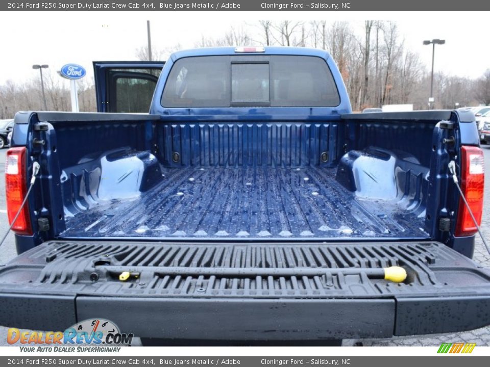 2014 Ford F250 Super Duty Lariat Crew Cab 4x4 Blue Jeans Metallic / Adobe Photo #11