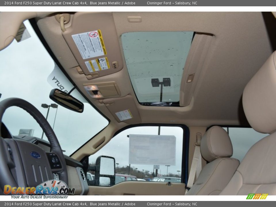 2014 Ford F250 Super Duty Lariat Crew Cab 4x4 Blue Jeans Metallic / Adobe Photo #18