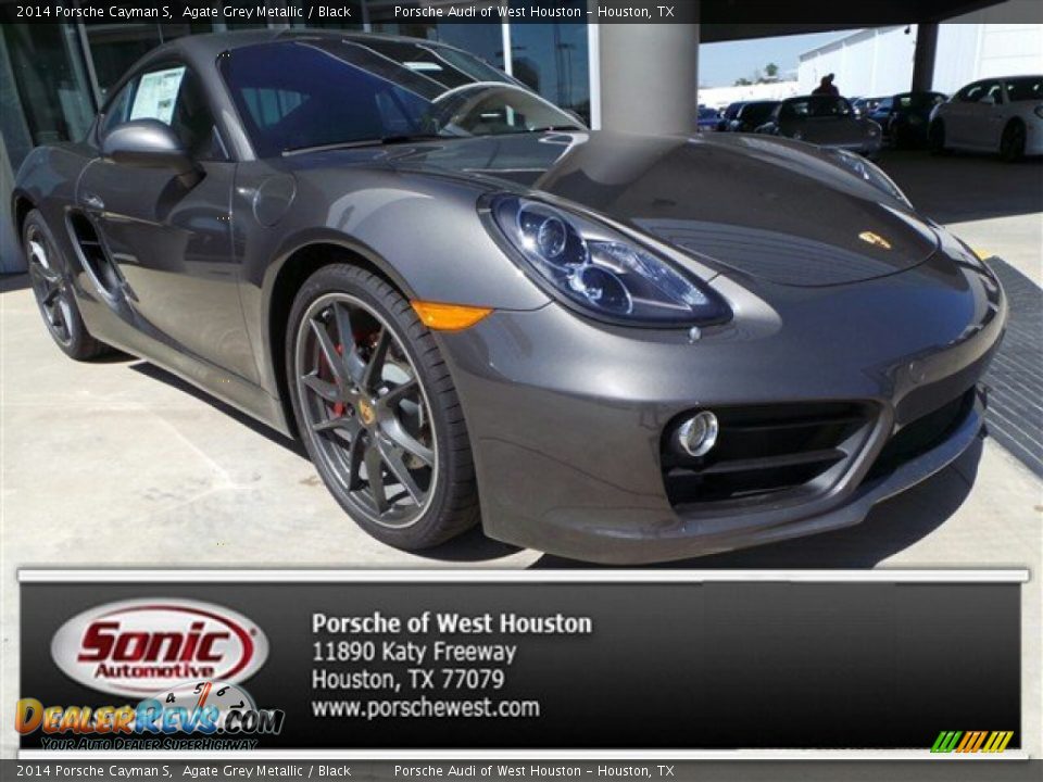2014 Porsche Cayman S Agate Grey Metallic / Black Photo #1