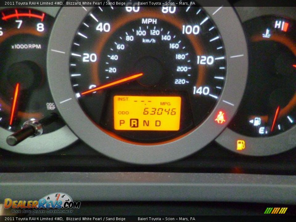 2011 Toyota RAV4 Limited 4WD Blizzard White Pearl / Sand Beige Photo #20