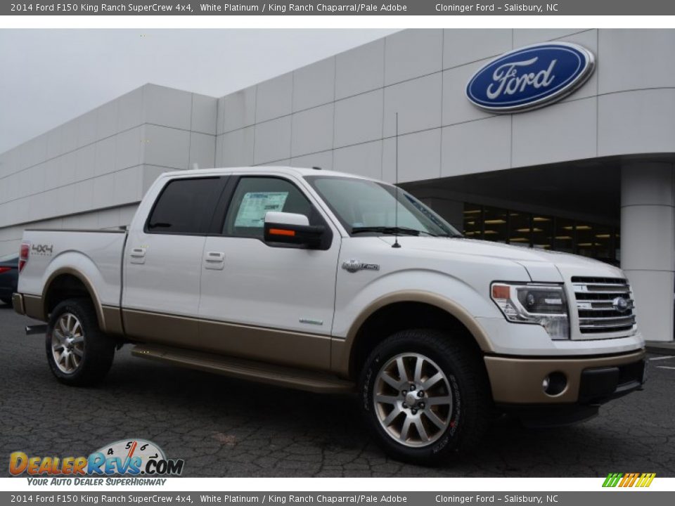 2014 Ford F150 King Ranch SuperCrew 4x4 White Platinum / King Ranch Chaparral/Pale Adobe Photo #1