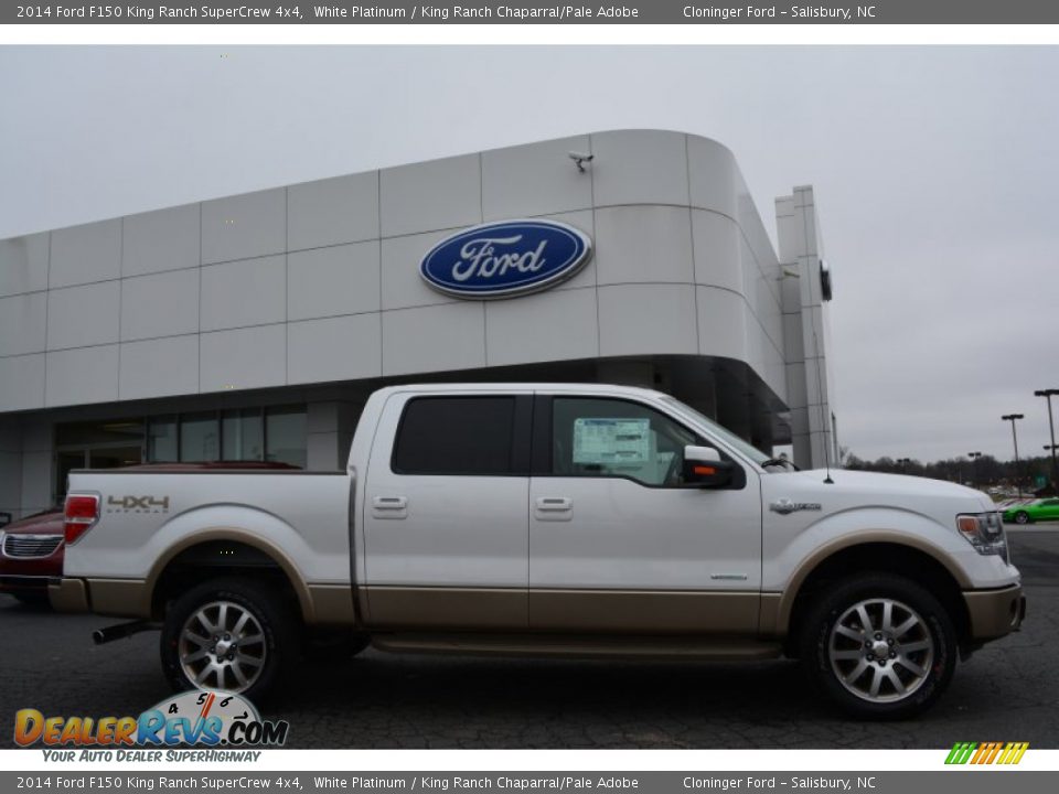 2014 Ford F150 King Ranch SuperCrew 4x4 White Platinum / King Ranch Chaparral/Pale Adobe Photo #2