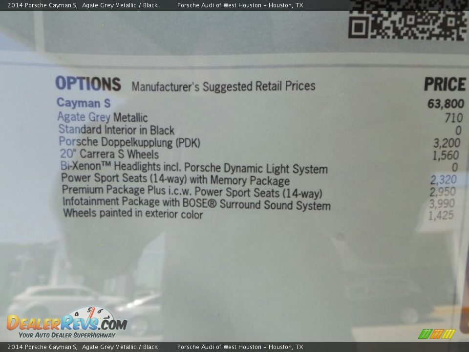 2014 Porsche Cayman S Agate Grey Metallic / Black Photo #27