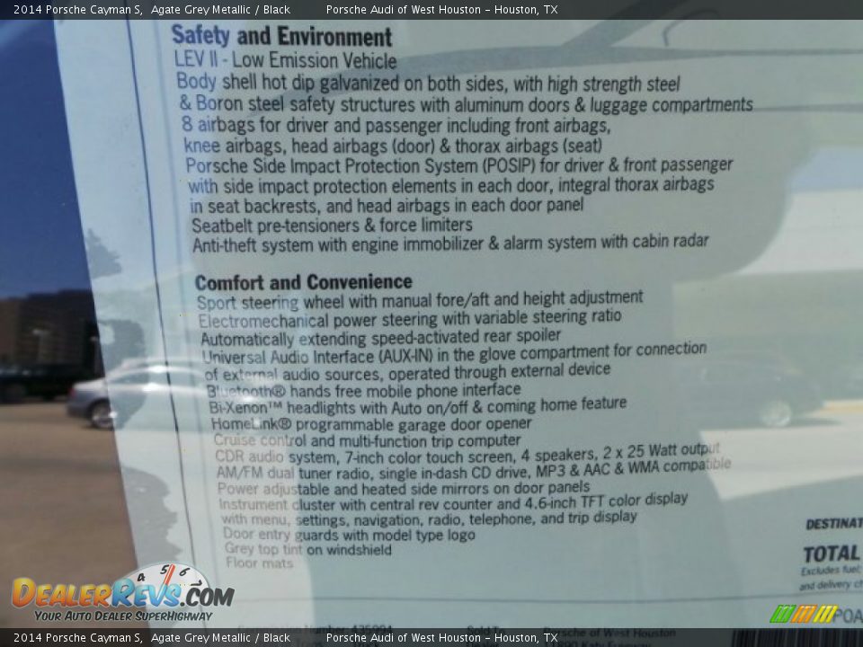 2014 Porsche Cayman S Agate Grey Metallic / Black Photo #29