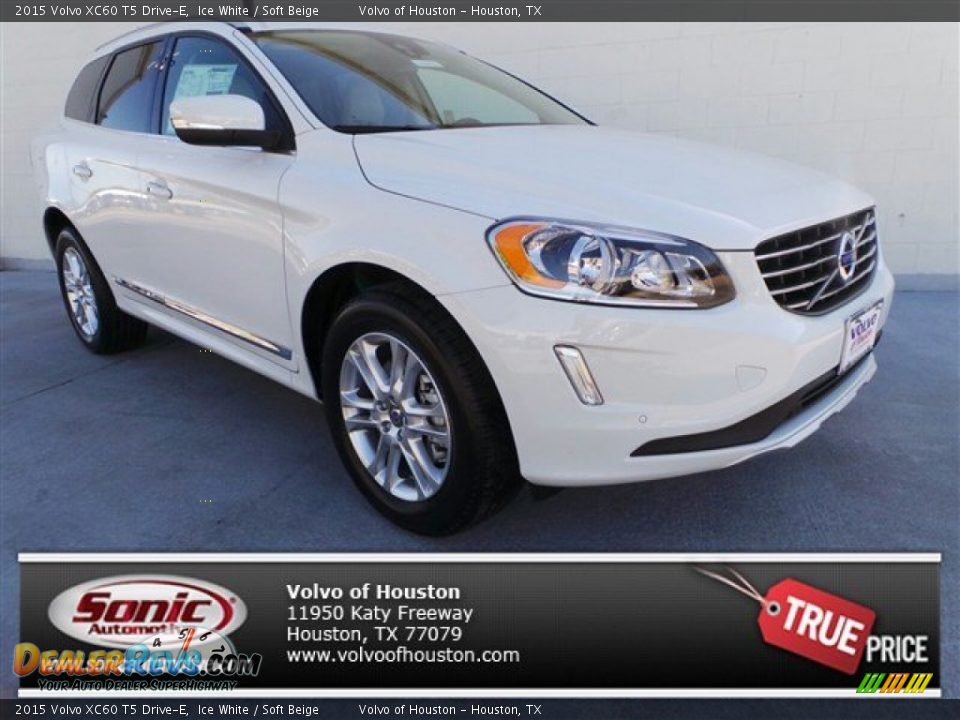 2015 Volvo XC60 T5 Drive-E Ice White / Soft Beige Photo #1