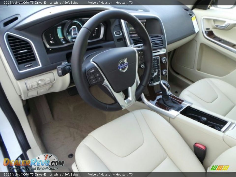 2015 Volvo XC60 T5 Drive-E Ice White / Soft Beige Photo #9