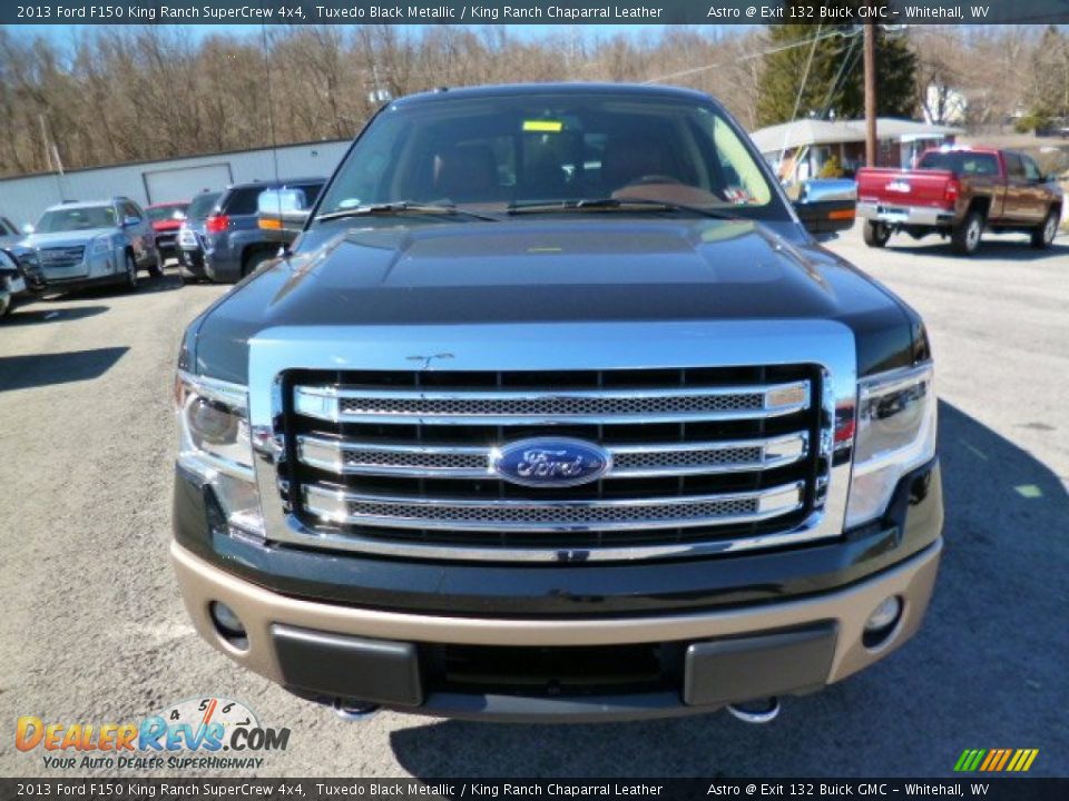 2013 Ford F150 King Ranch SuperCrew 4x4 Tuxedo Black Metallic / King Ranch Chaparral Leather Photo #2