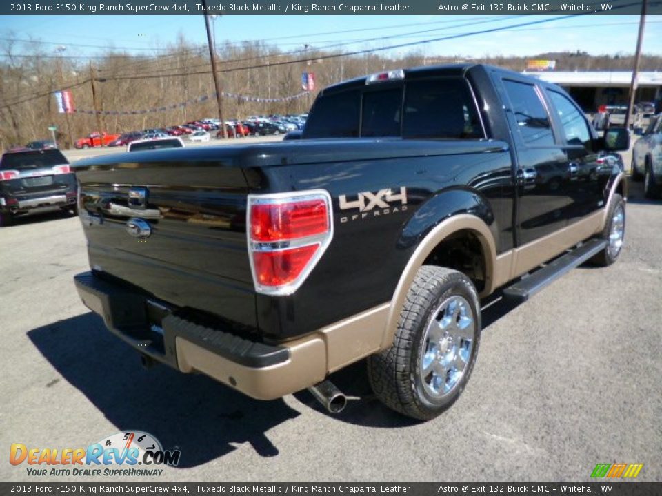 2013 Ford F150 King Ranch SuperCrew 4x4 Tuxedo Black Metallic / King Ranch Chaparral Leather Photo #6