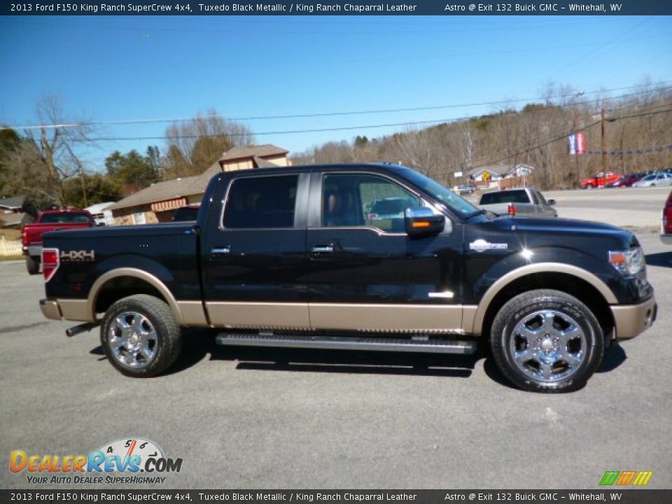 2013 Ford F150 King Ranch SuperCrew 4x4 Tuxedo Black Metallic / King Ranch Chaparral Leather Photo #7