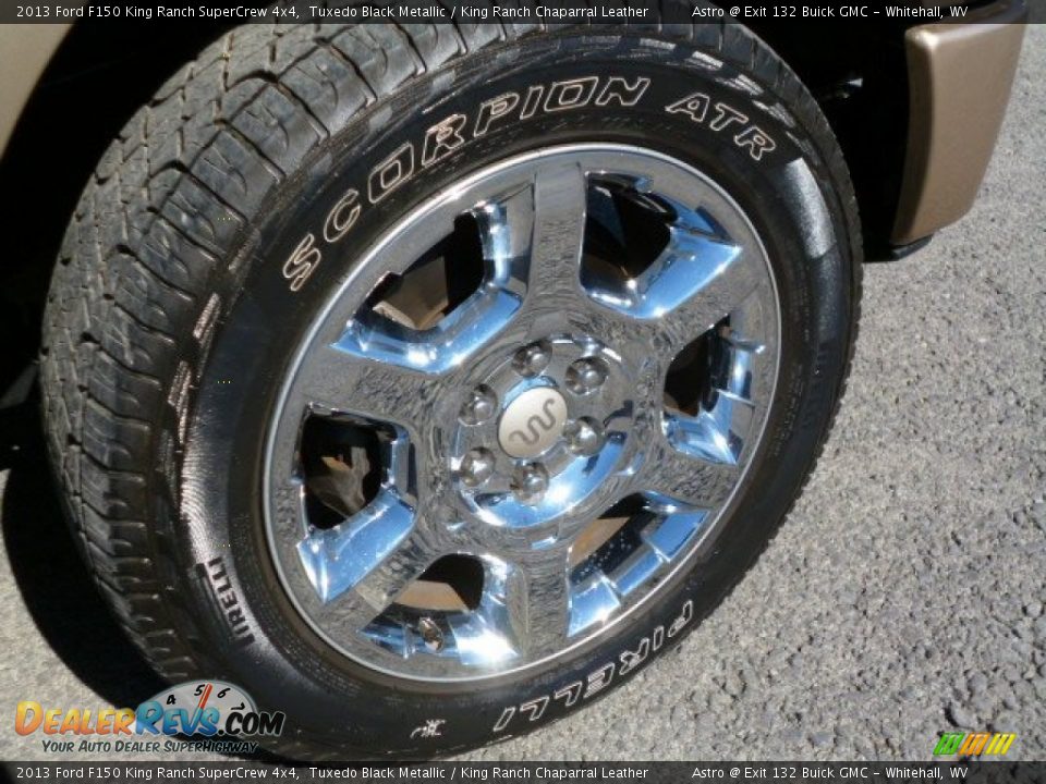 2013 Ford F150 King Ranch SuperCrew 4x4 Tuxedo Black Metallic / King Ranch Chaparral Leather Photo #8