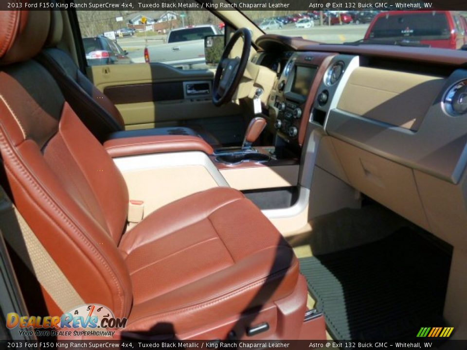 2013 Ford F150 King Ranch SuperCrew 4x4 Tuxedo Black Metallic / King Ranch Chaparral Leather Photo #9