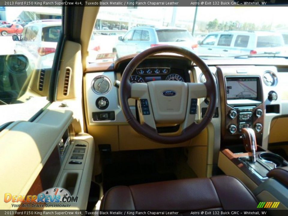 2013 Ford F150 King Ranch SuperCrew 4x4 Tuxedo Black Metallic / King Ranch Chaparral Leather Photo #13