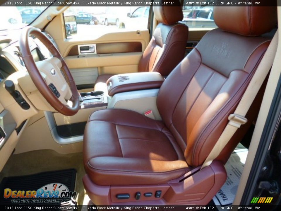 2013 Ford F150 King Ranch SuperCrew 4x4 Tuxedo Black Metallic / King Ranch Chaparral Leather Photo #14