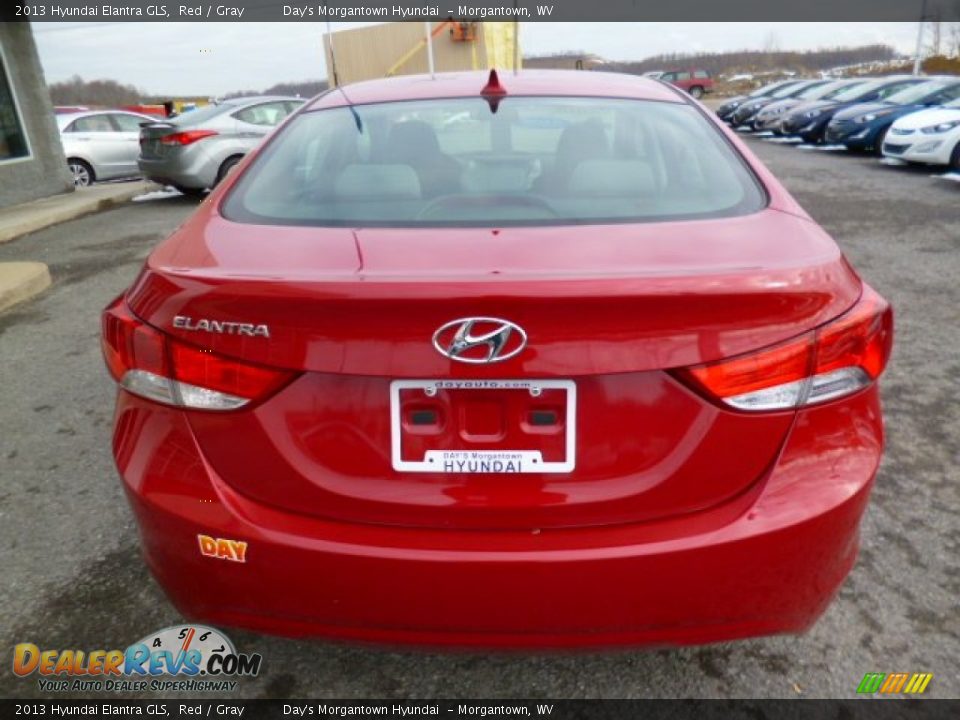 2013 Hyundai Elantra GLS Red / Gray Photo #6