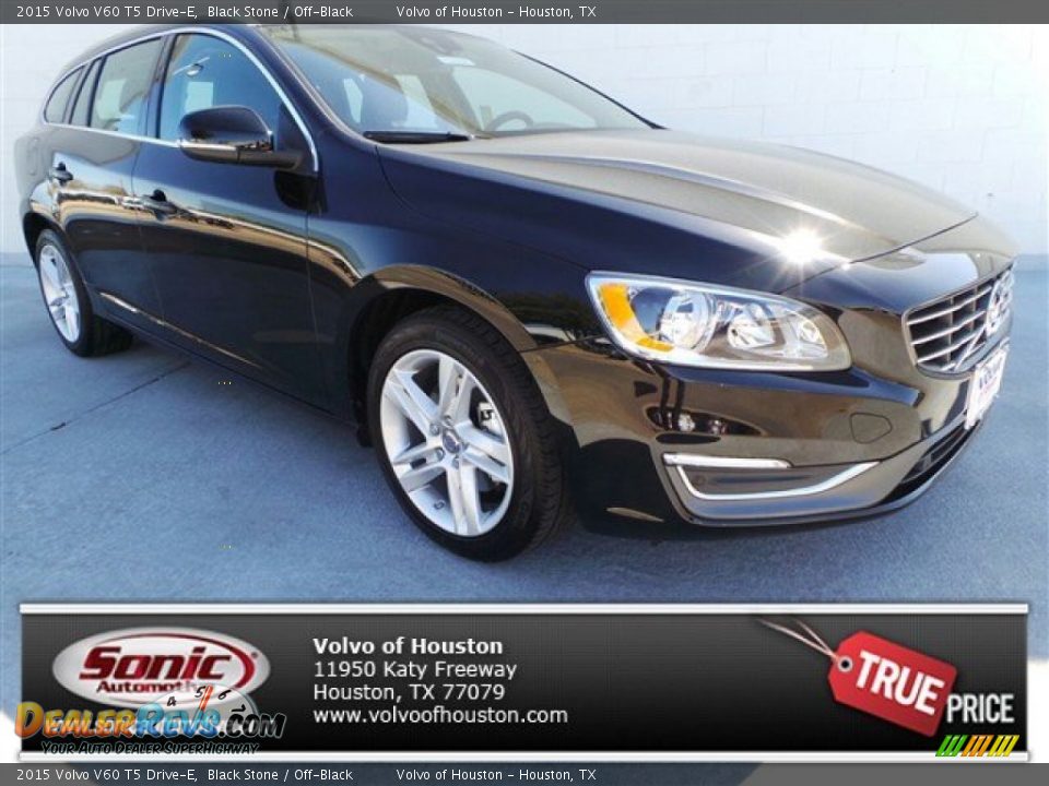 2015 Volvo V60 T5 Drive-E Black Stone / Off-Black Photo #1