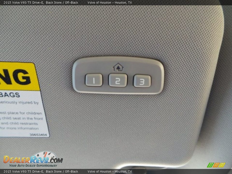 2015 Volvo V60 T5 Drive-E Black Stone / Off-Black Photo #15