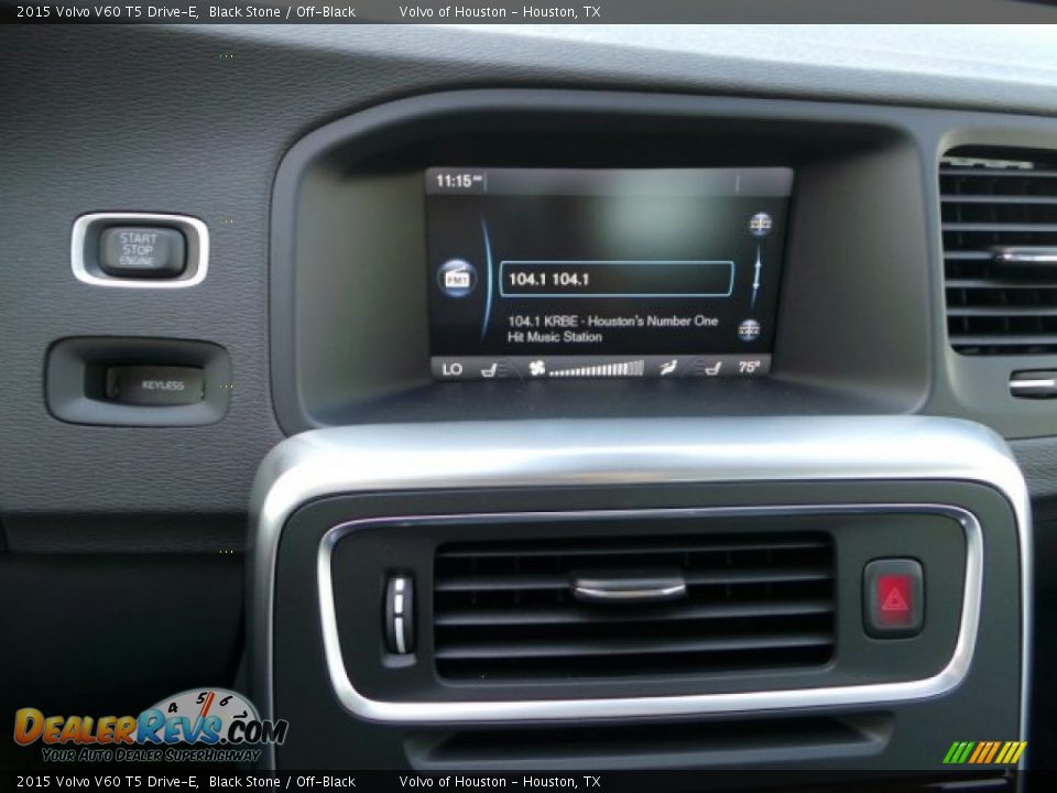 2015 Volvo V60 T5 Drive-E Black Stone / Off-Black Photo #16