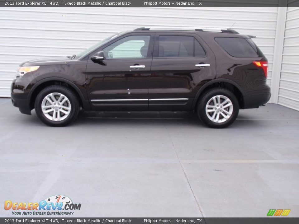 2013 Ford Explorer XLT 4WD Tuxedo Black Metallic / Charcoal Black Photo #6