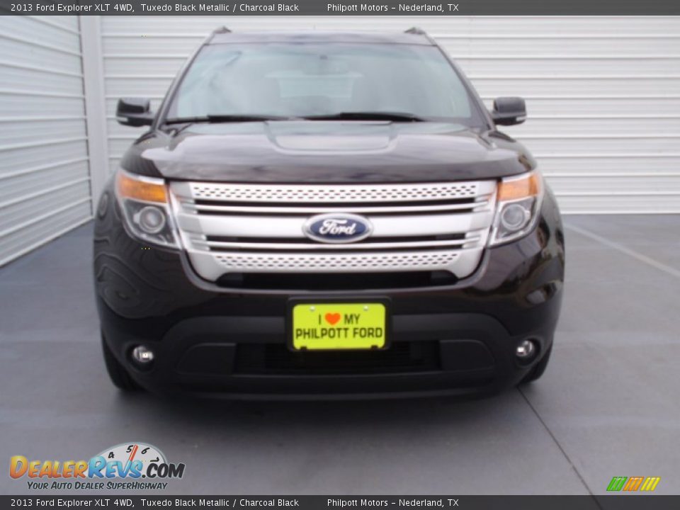 2013 Ford Explorer XLT 4WD Tuxedo Black Metallic / Charcoal Black Photo #8