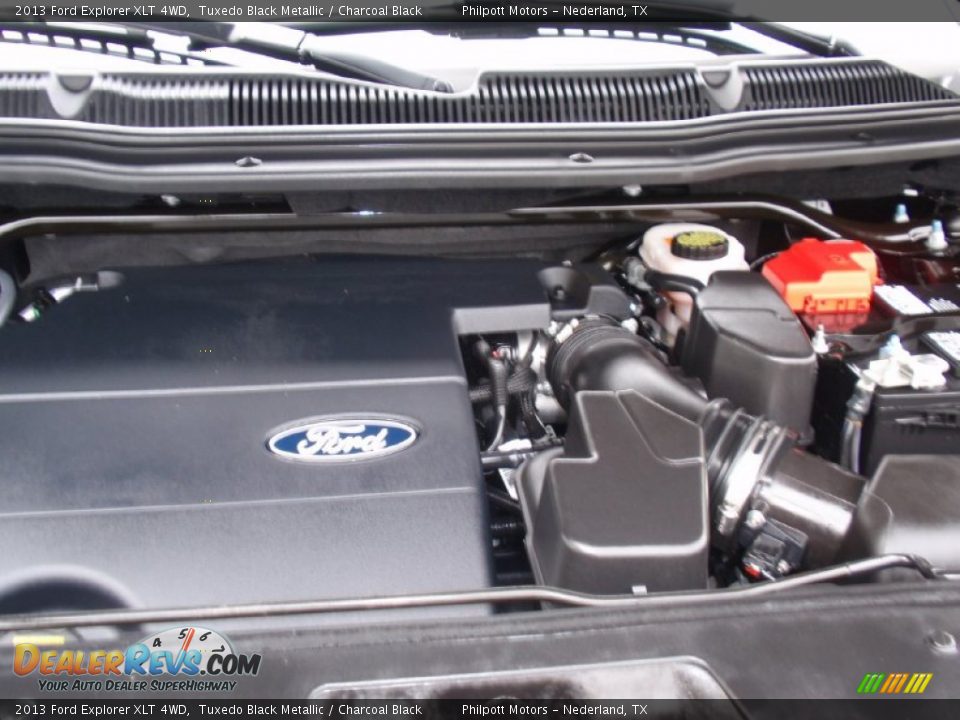 2013 Ford Explorer XLT 4WD Tuxedo Black Metallic / Charcoal Black Photo #24