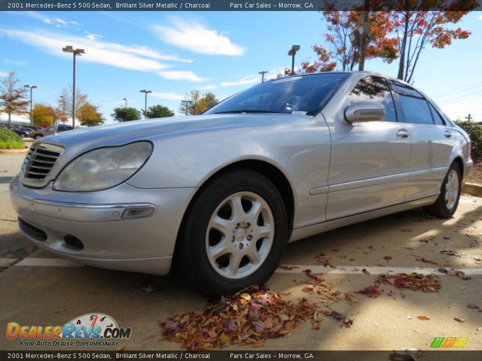 2001 Mercedes-Benz S 500 Sedan Brilliant Silver Metallic / Charcoal Photo #1