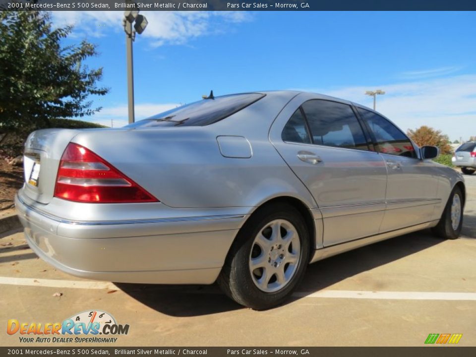 2001 Mercedes-Benz S 500 Sedan Brilliant Silver Metallic / Charcoal Photo #3