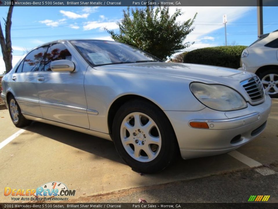 2001 Mercedes-Benz S 500 Sedan Brilliant Silver Metallic / Charcoal Photo #4