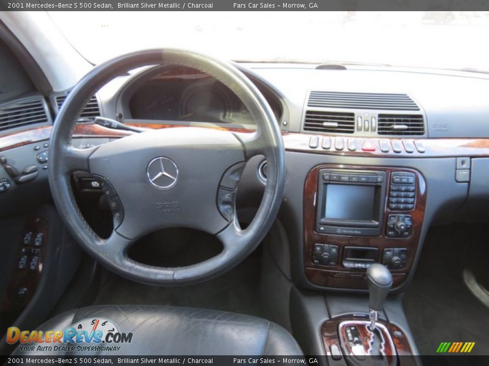 2001 Mercedes-Benz S 500 Sedan Brilliant Silver Metallic / Charcoal Photo #11