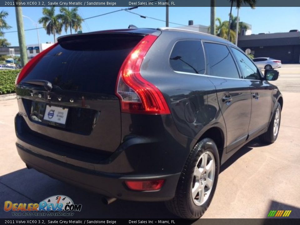 2011 Volvo XC60 3.2 Savile Grey Metallic / Sandstone Beige Photo #5