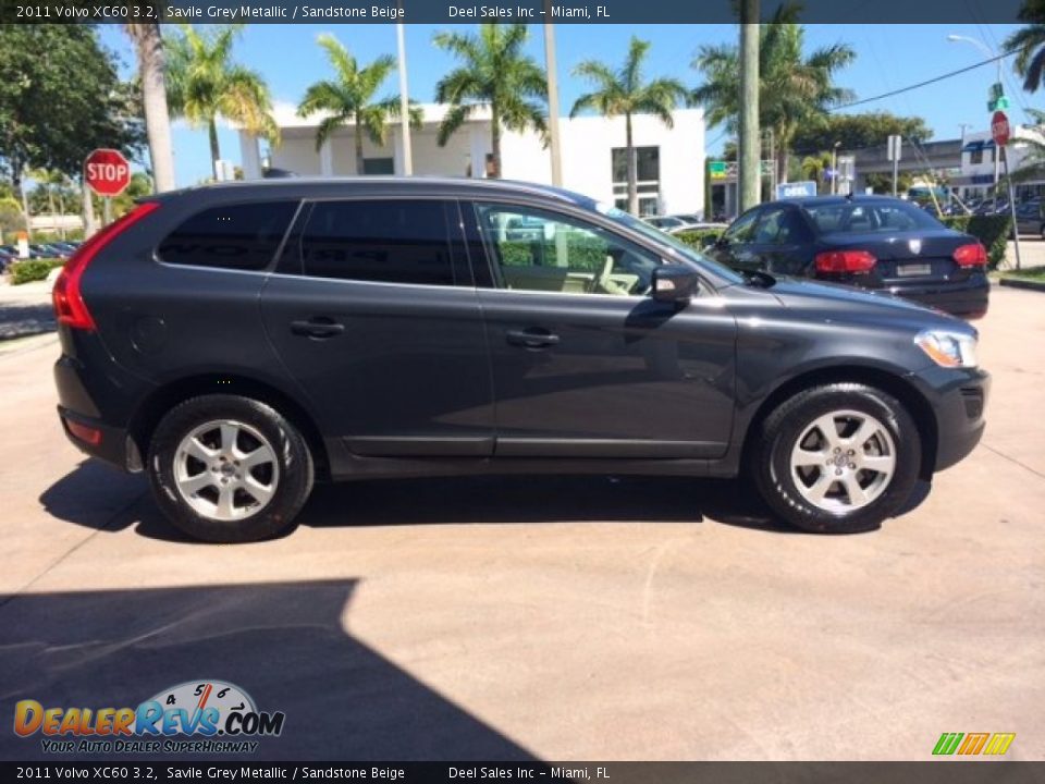 2011 Volvo XC60 3.2 Savile Grey Metallic / Sandstone Beige Photo #6