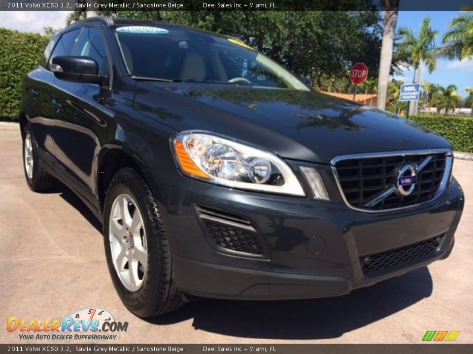 2011 Volvo XC60 3.2 Savile Grey Metallic / Sandstone Beige Photo #7