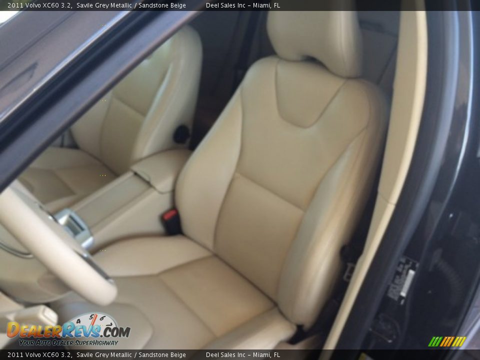 2011 Volvo XC60 3.2 Savile Grey Metallic / Sandstone Beige Photo #8