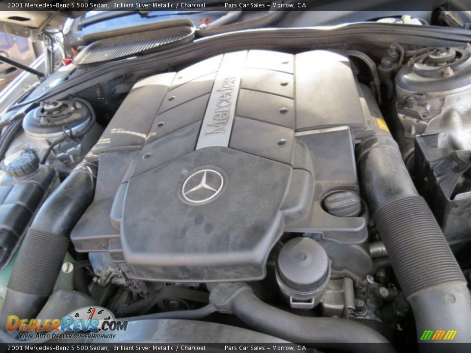 2001 Mercedes-Benz S 500 Sedan Brilliant Silver Metallic / Charcoal Photo #15