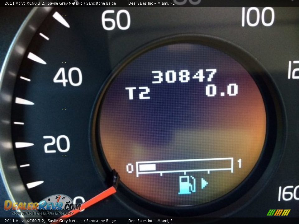 2011 Volvo XC60 3.2 Savile Grey Metallic / Sandstone Beige Photo #14