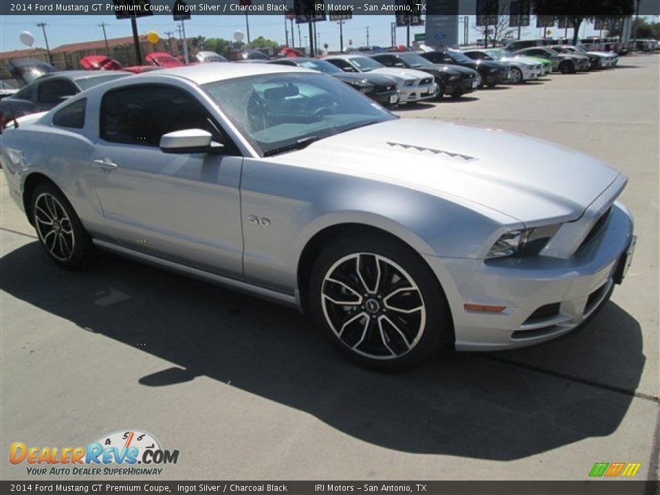 2014 Ford Mustang GT Premium Coupe Ingot Silver / Charcoal Black Photo #6